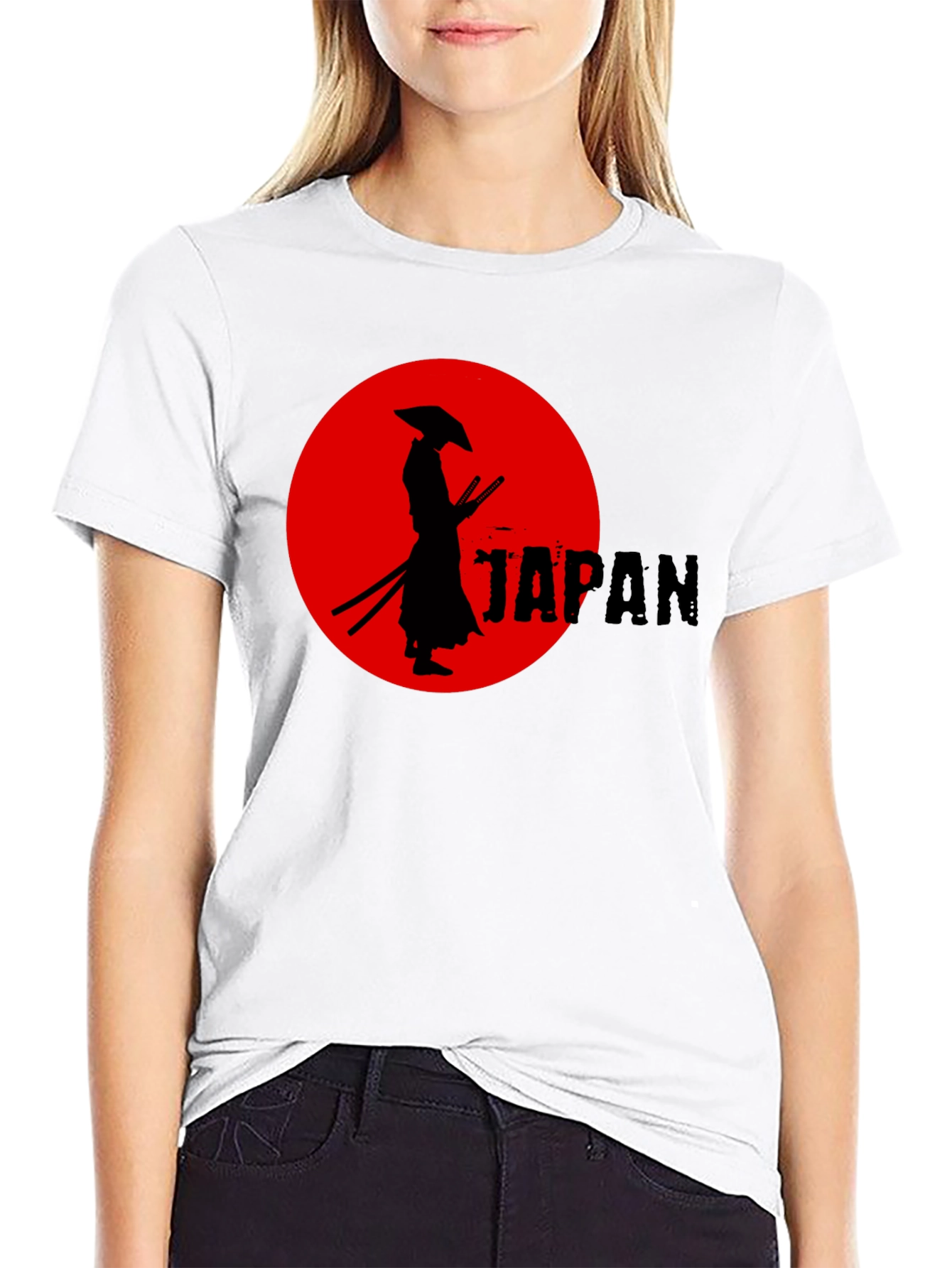 Samurai Japan Graphic Tee - Cool Black T-Shirt
