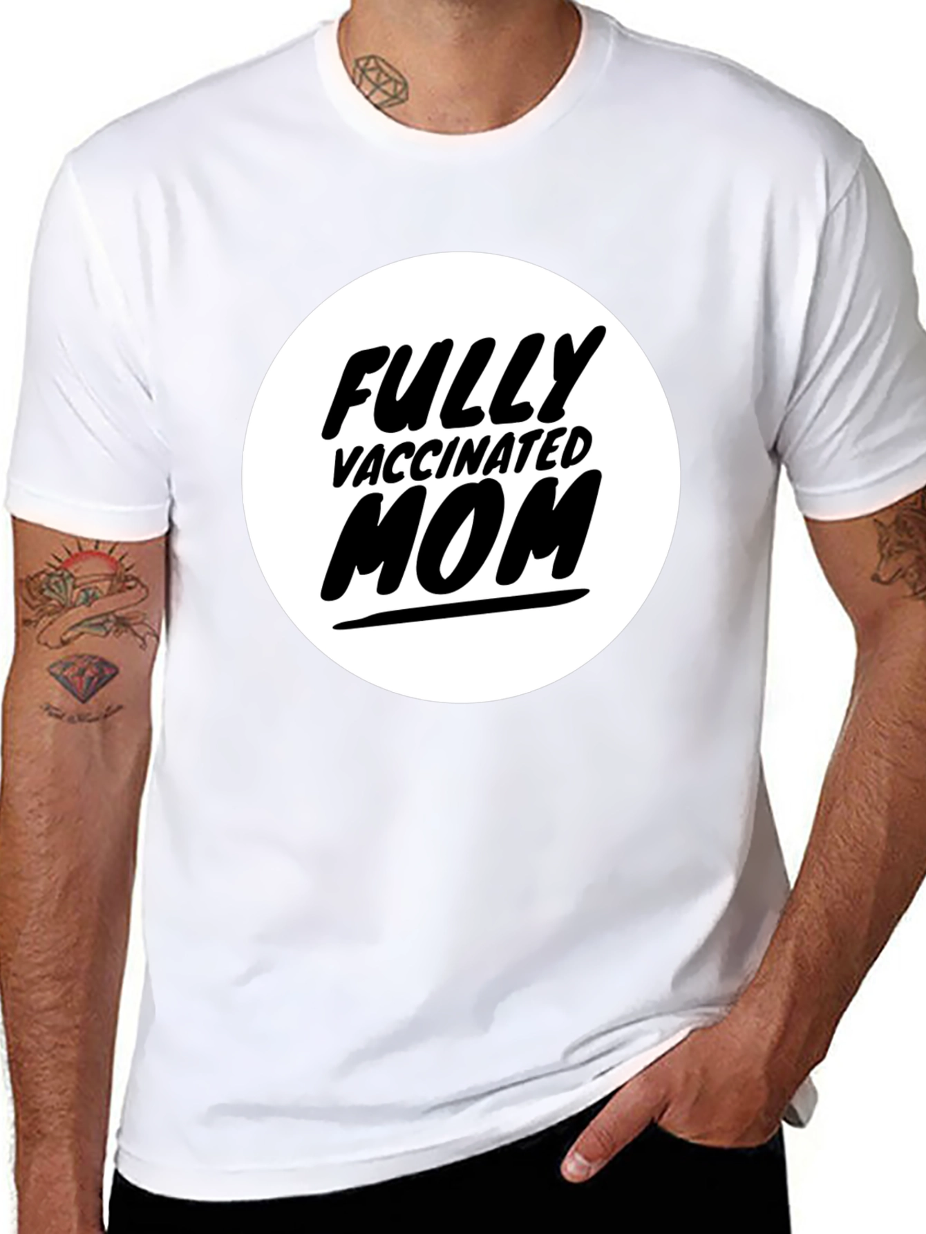Fully Vaccinated Mom T-Shirt - Black Graphic Tee