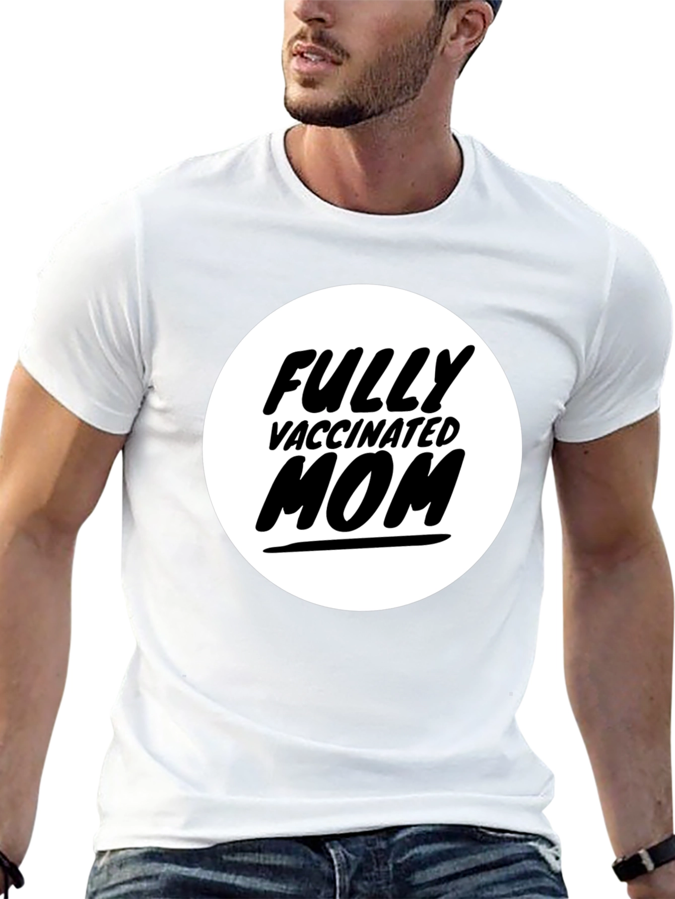 Fully Vaccinated Mom T-Shirt - Black Graphic Tee