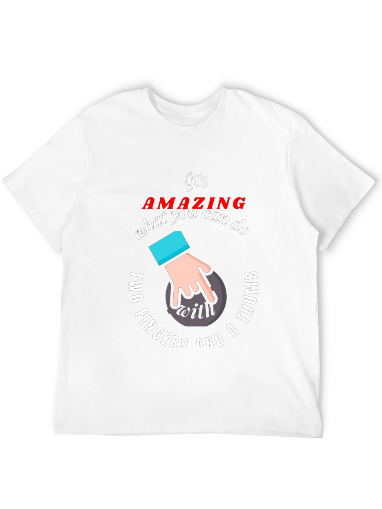 Funny Bowling T-Shirt - Two Fingers and a Thumb