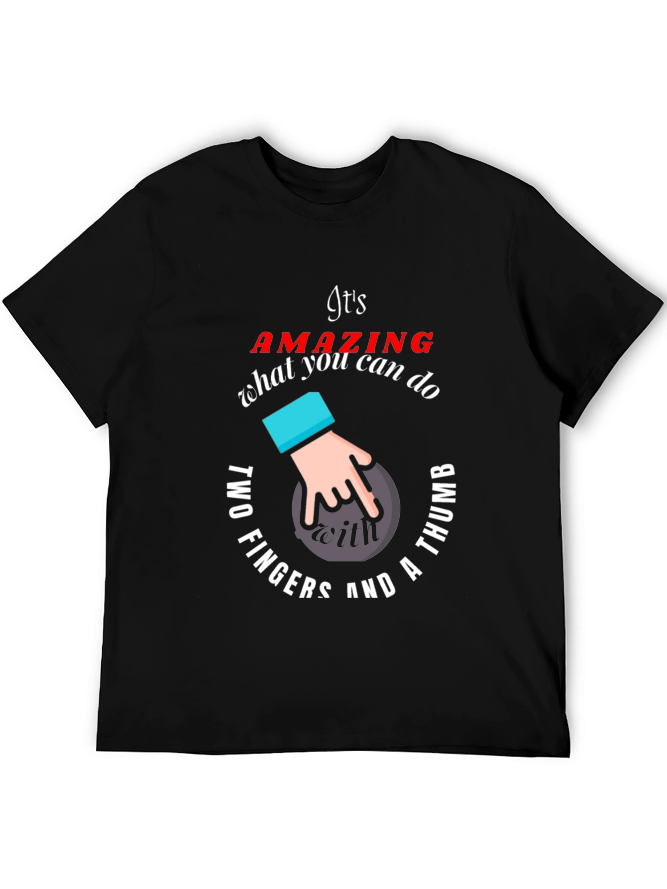 Funny Bowling T-Shirt - Two Fingers and a Thumb