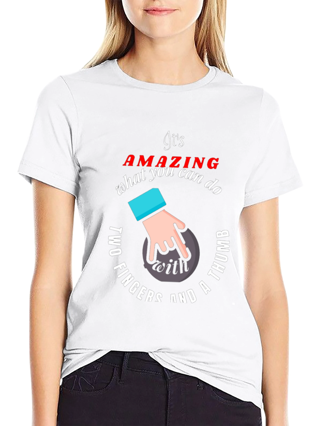 Funny Bowling T-Shirt - Two Fingers and a Thumb