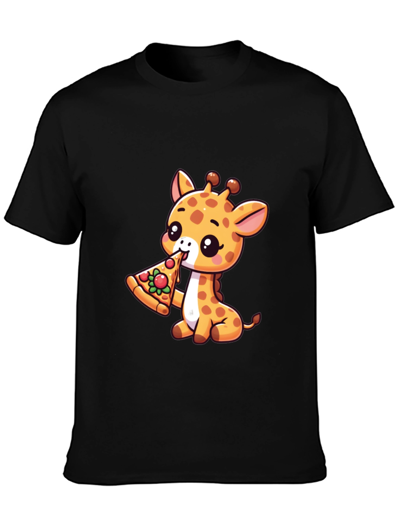 Cute Giraffe Pizza Lover T-Shirt