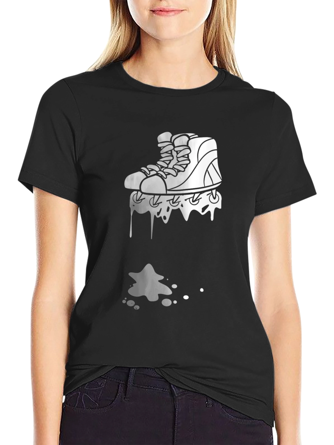 Skate Drip Black Graphic Tee