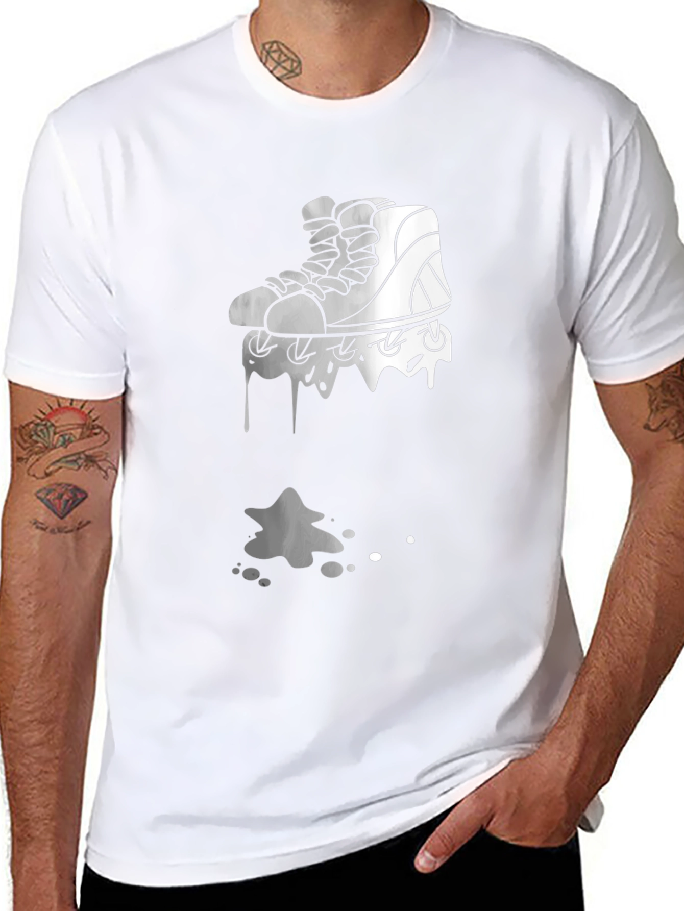 Skate Drip Black Graphic Tee
