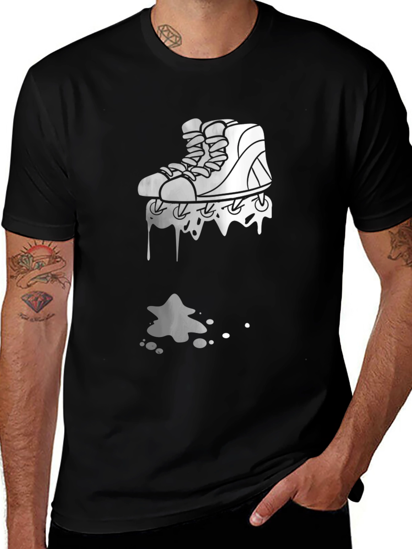 Skate Drip Black Graphic Tee