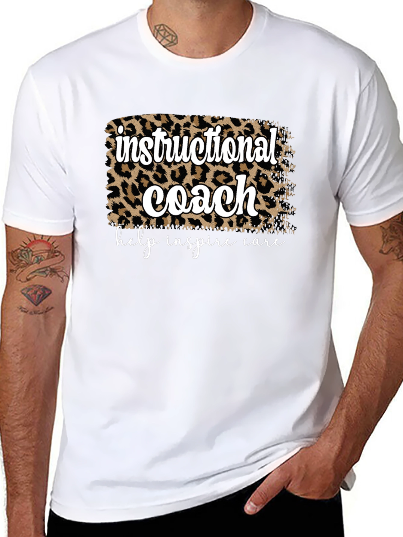 Instructional Coach Leopard Print T-Shirt