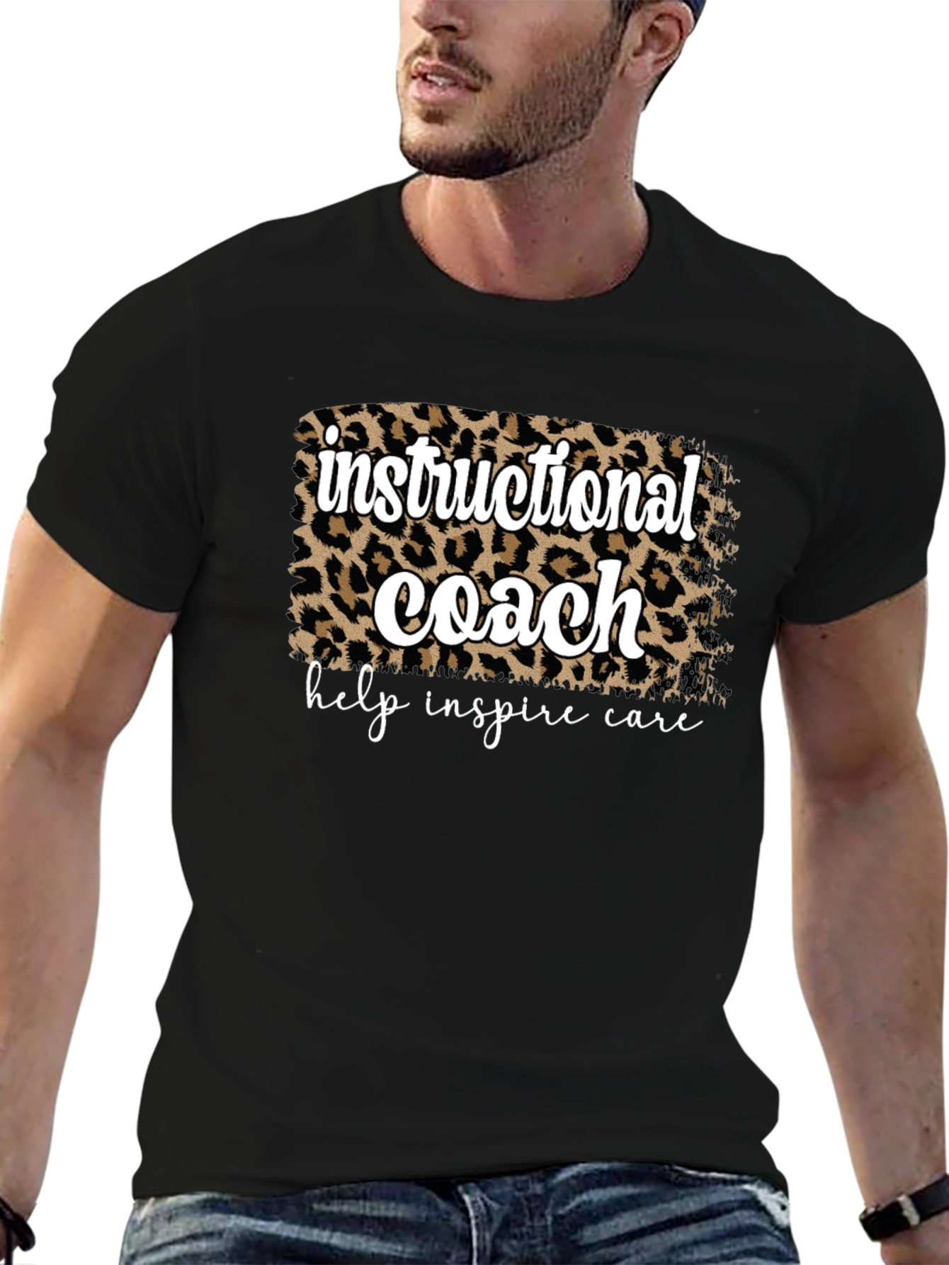 Instructional Coach Leopard Print T-Shirt