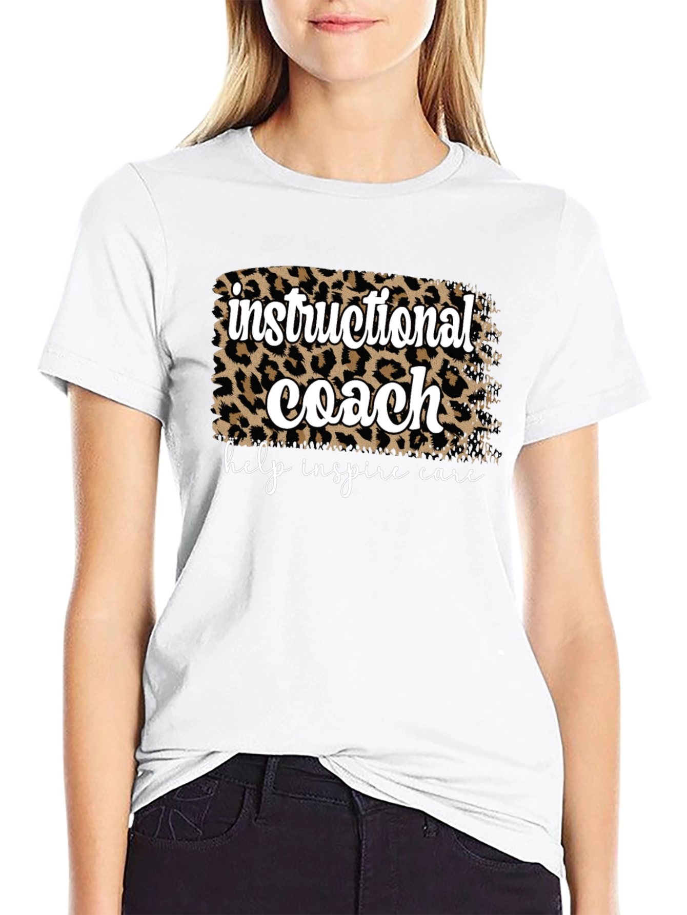 Instructional Coach Leopard Print T-Shirt