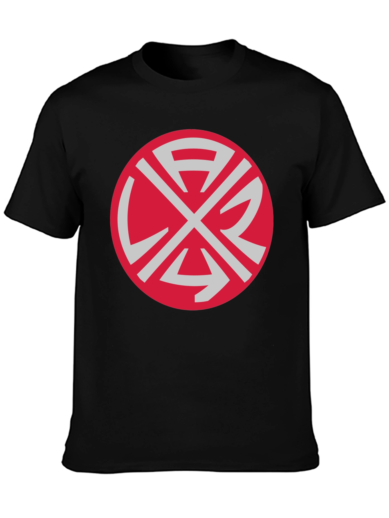 Graphic Tee: Red Circle with Unique Symbol