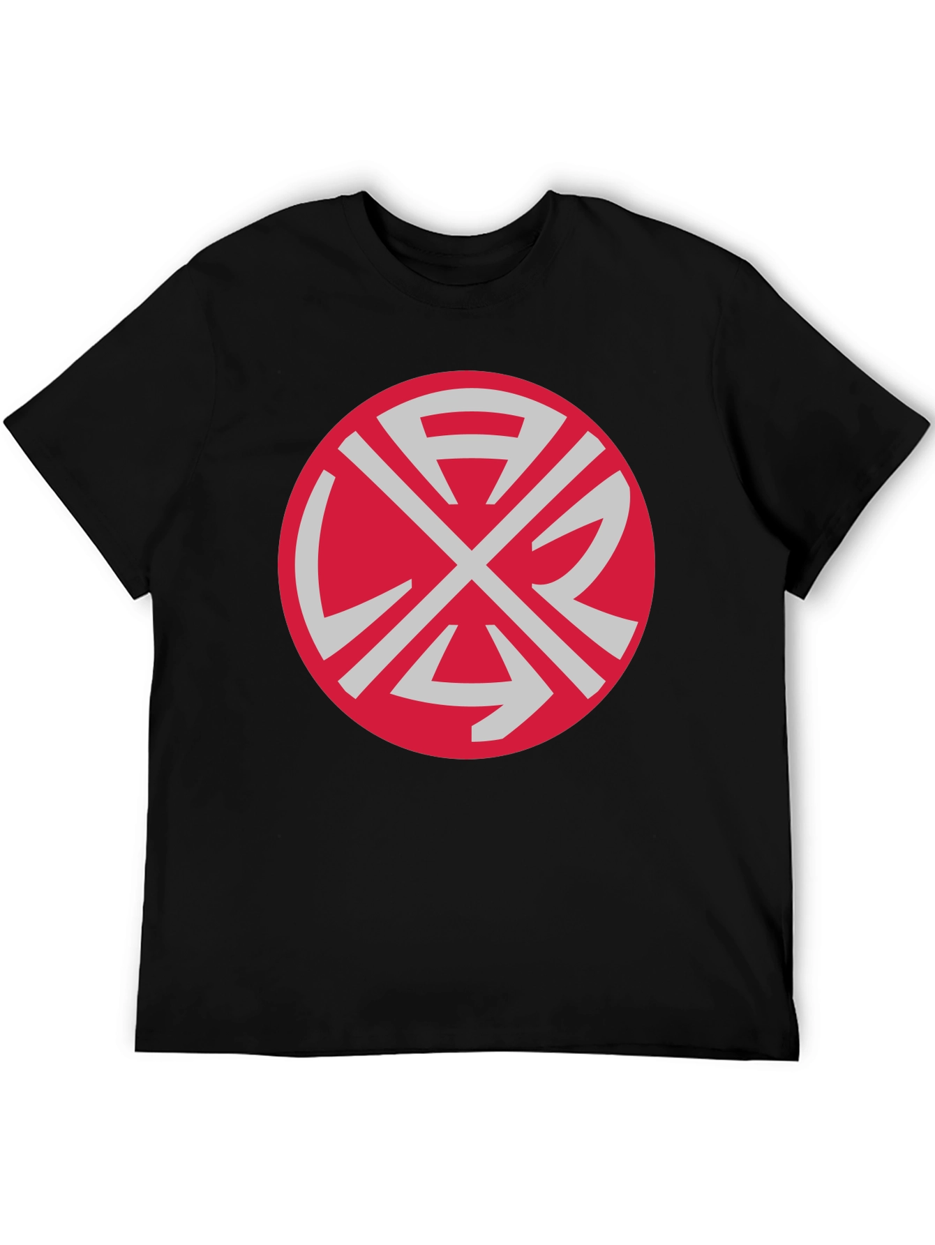 Graphic Tee: Red Circle with Unique Symbol