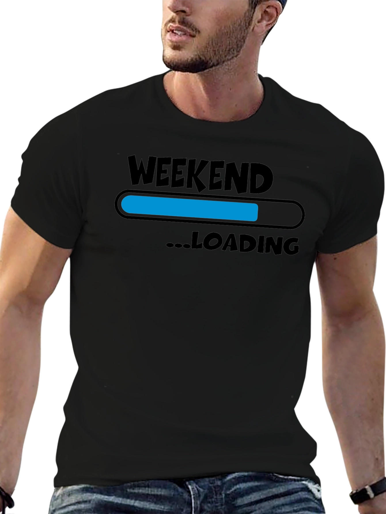 Weekend Loading T-Shirt - Black Graphic Tee