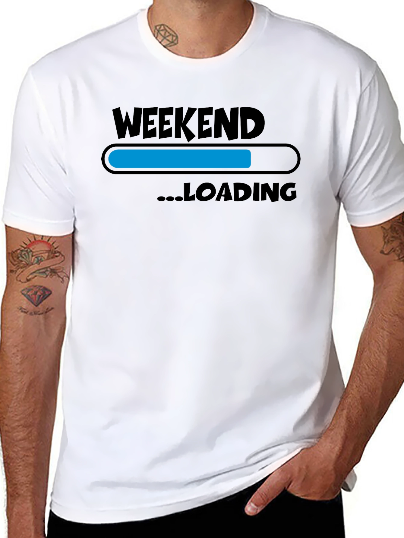 Weekend Loading T-Shirt - Black Graphic Tee