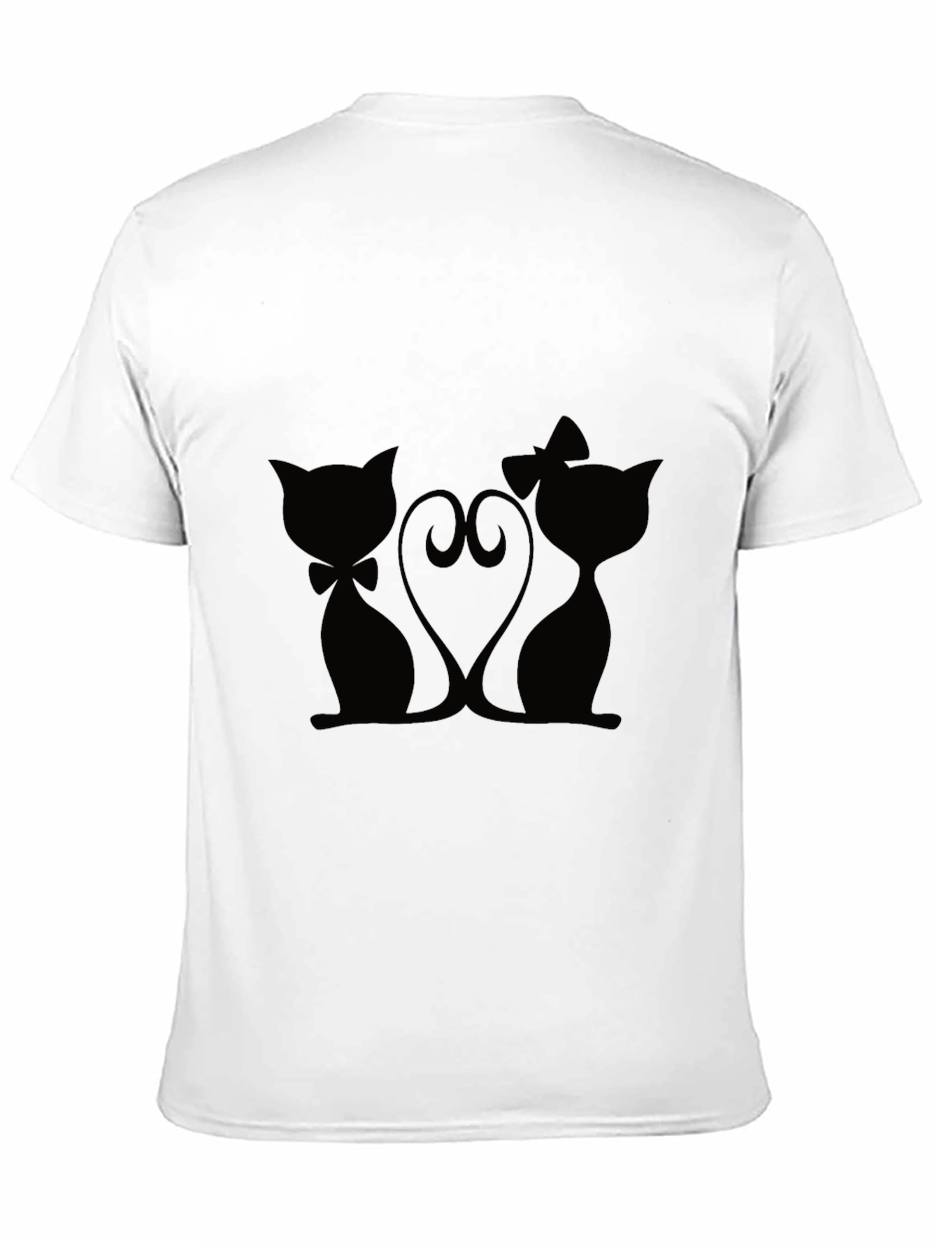 Cute Cats Love T-Shirt - Black