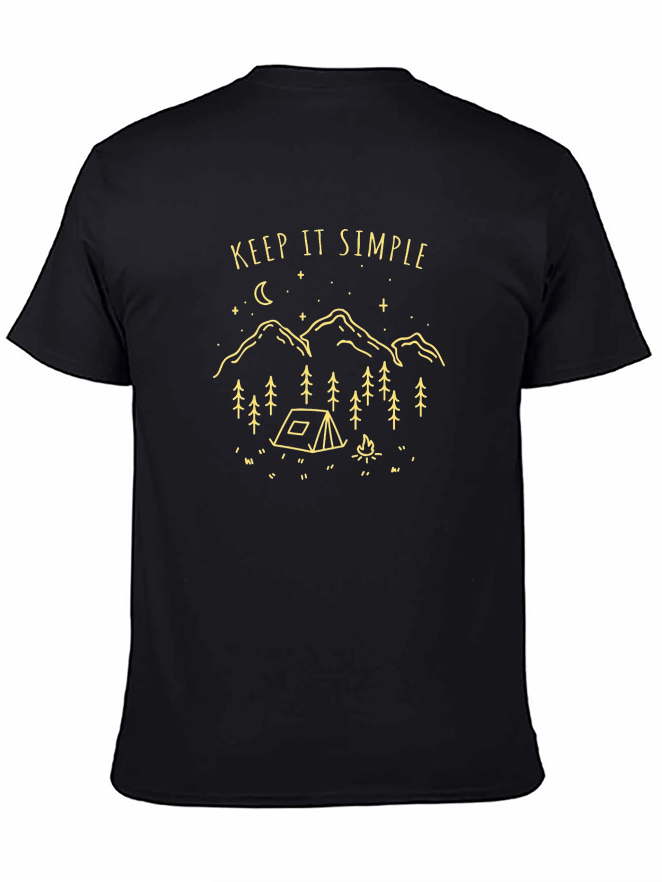 Keep It Simple Graphic T-Shirt - Black
