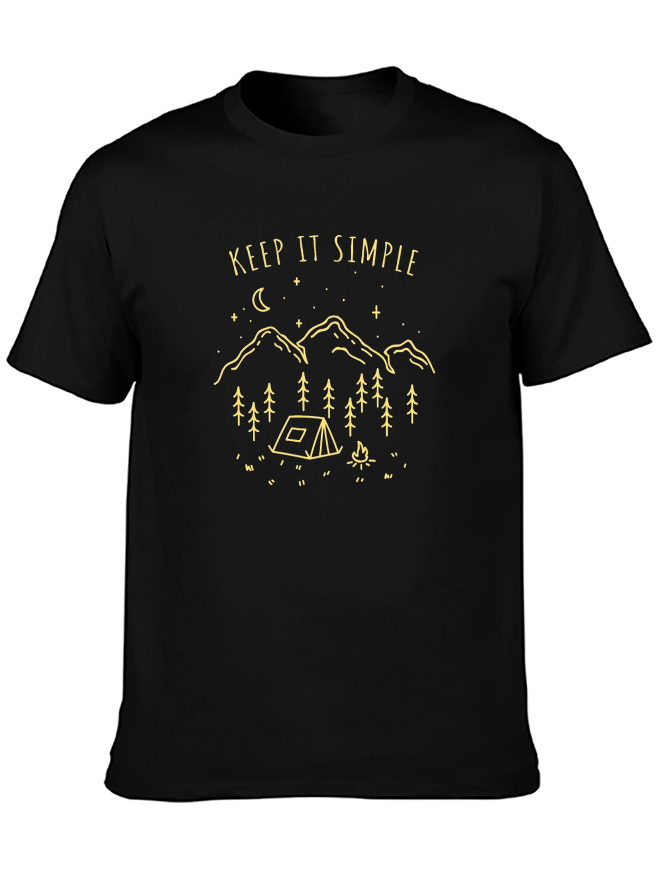 Keep It Simple Graphic T-Shirt - Black