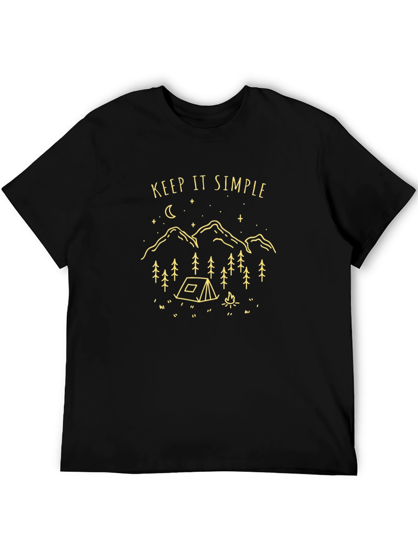 Keep It Simple Graphic T-Shirt - Black