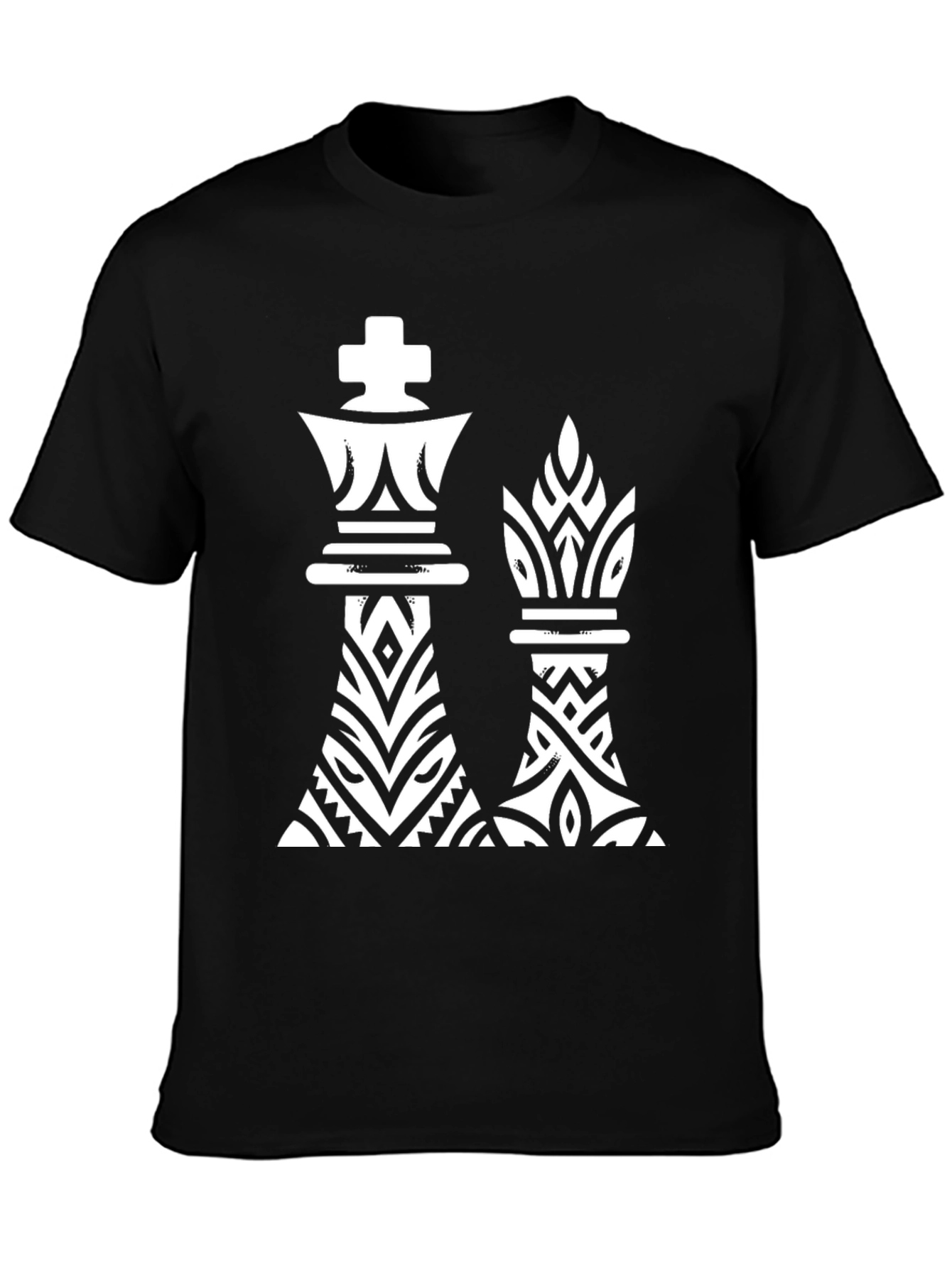 Chess King & Queen Graphic Tee - Black