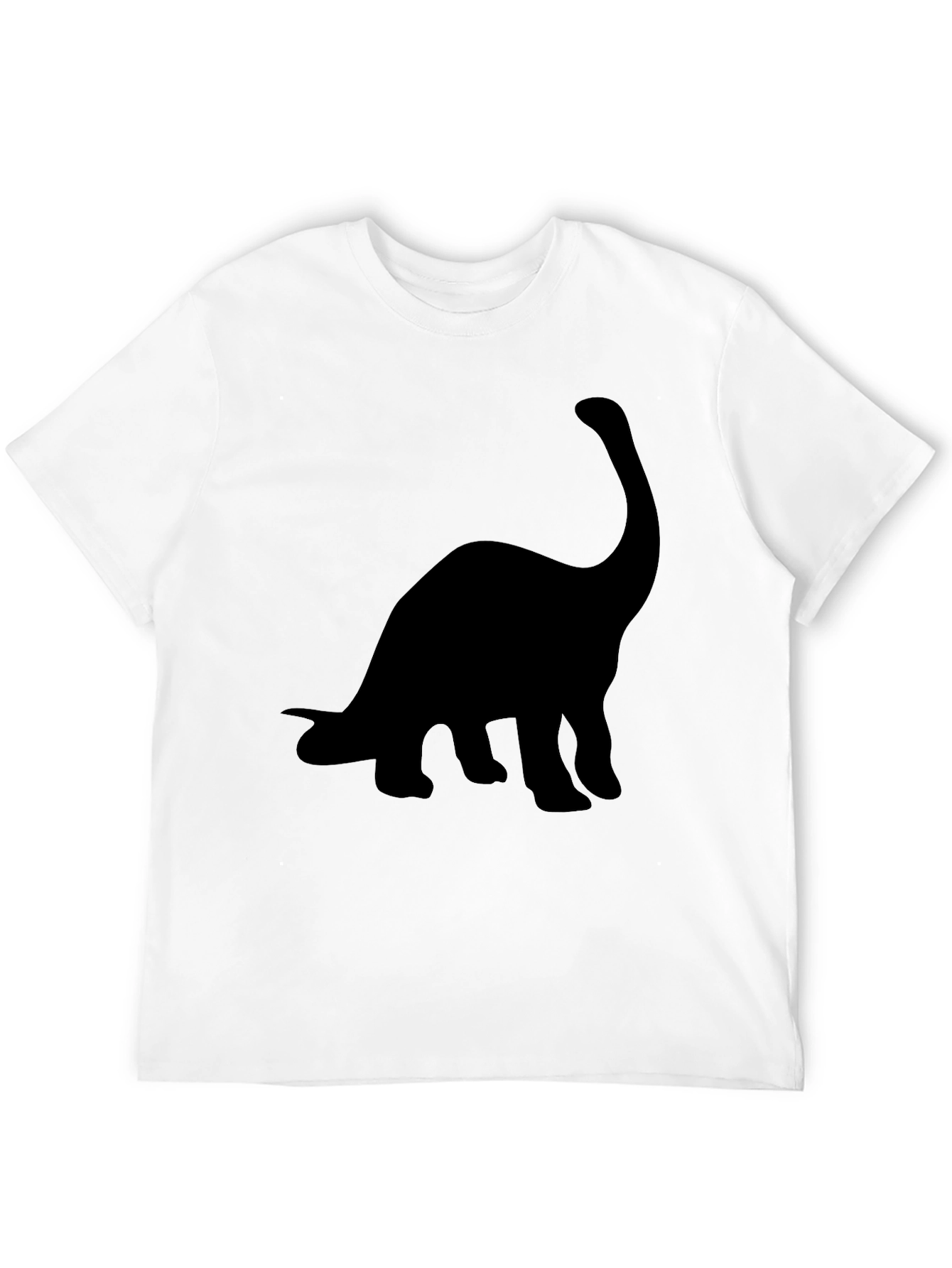 Black Dinosaur Silhouette Graphic Tee