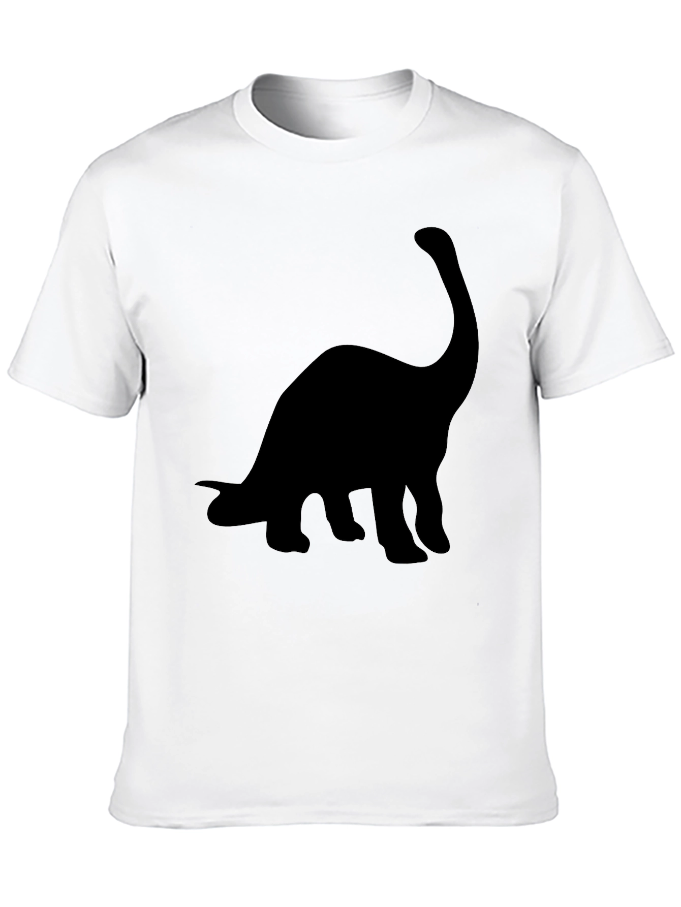 Black Dinosaur Silhouette Graphic Tee