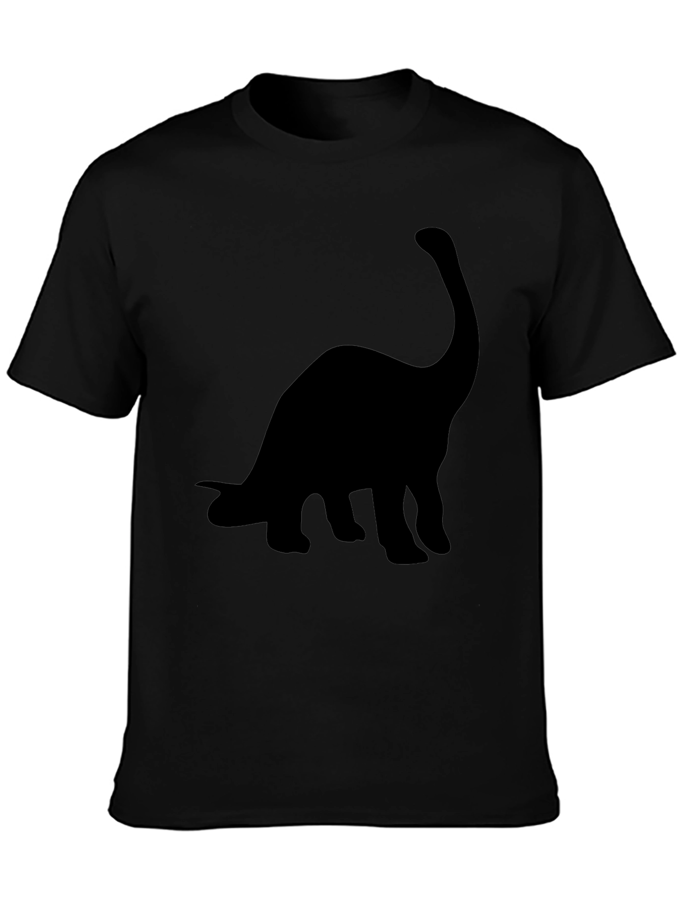 Black Dinosaur Silhouette Graphic Tee