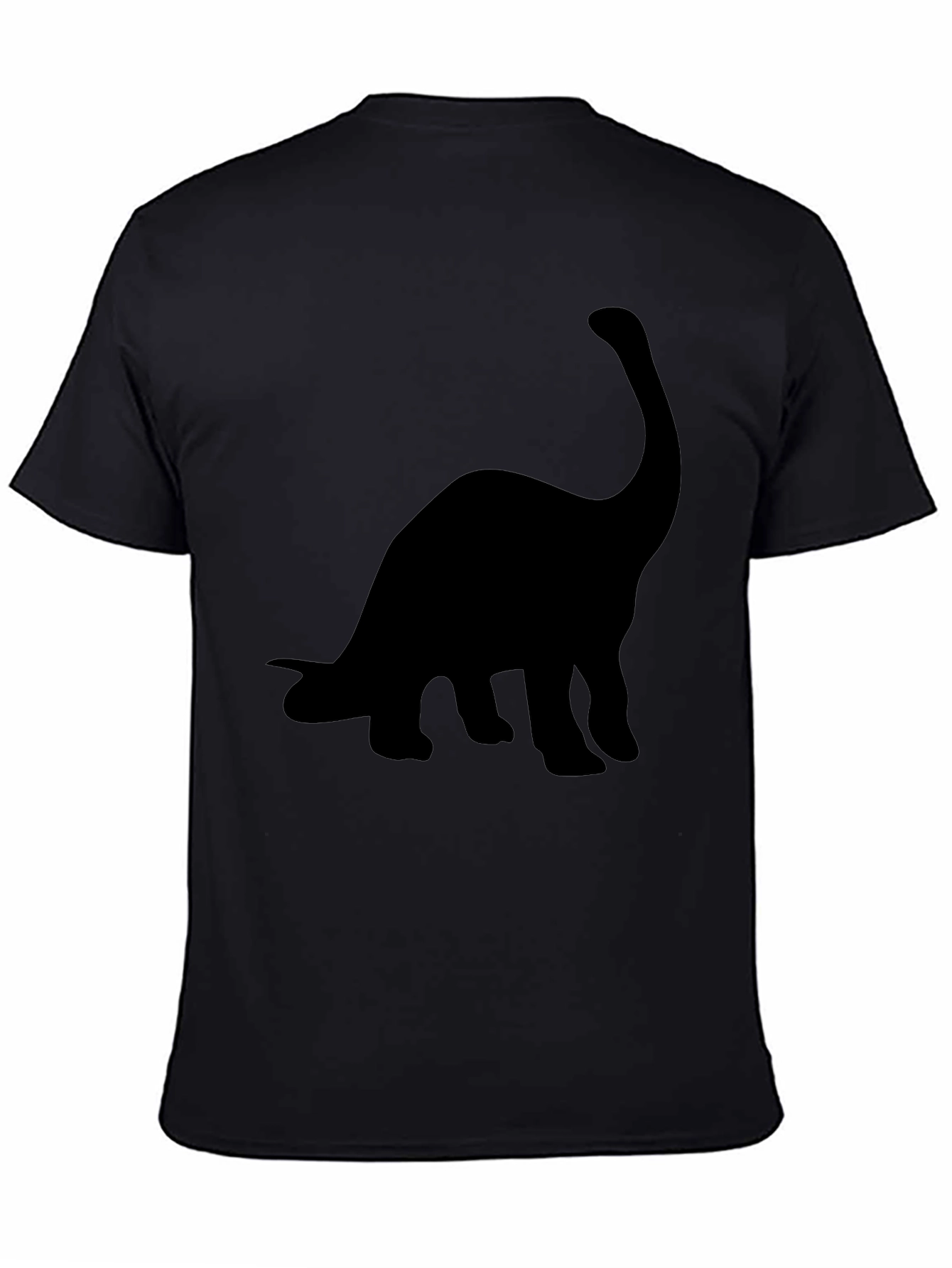 Black Dinosaur Silhouette Graphic Tee