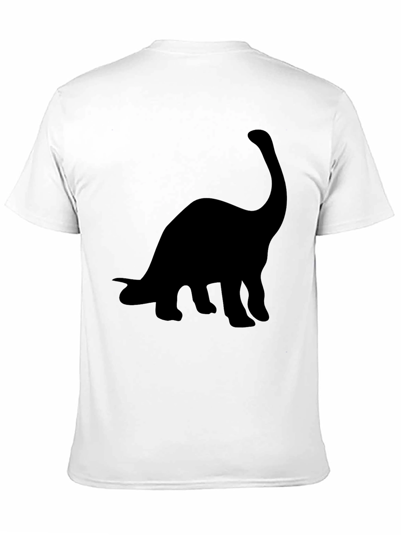 Black Dinosaur Silhouette Graphic Tee