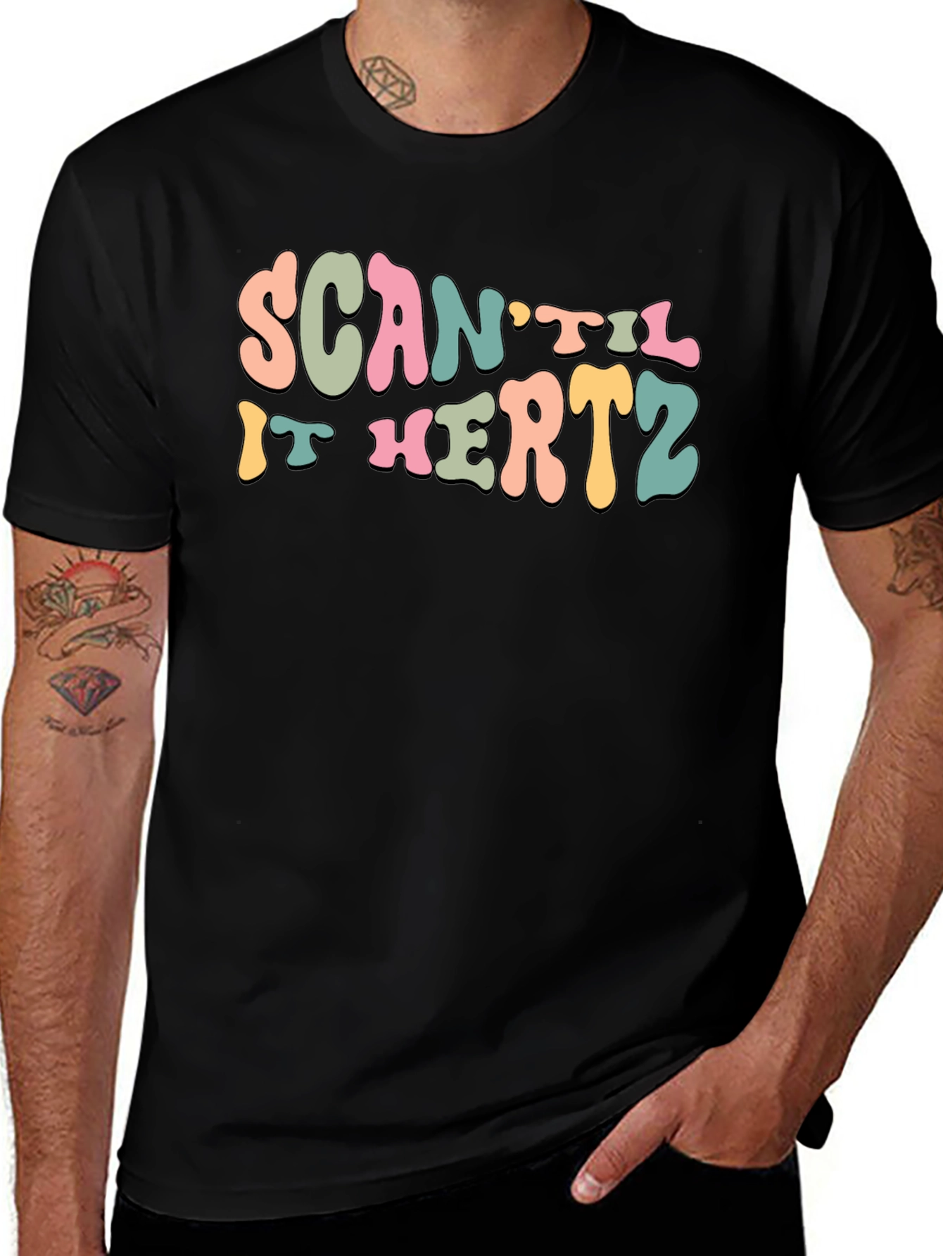 Scan Til It Hertz Retro T-Shirt