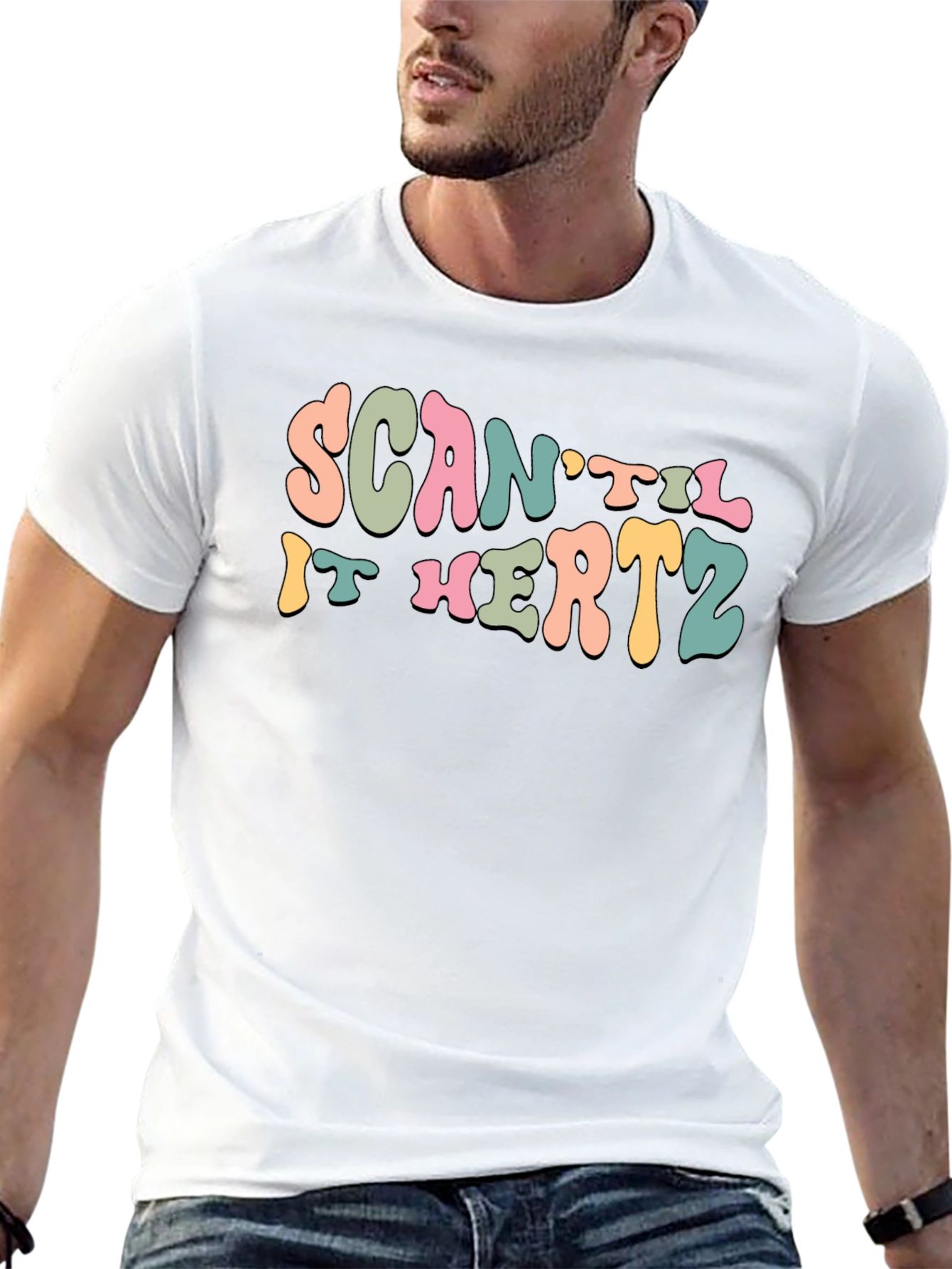 Scan Til It Hertz Retro T-Shirt