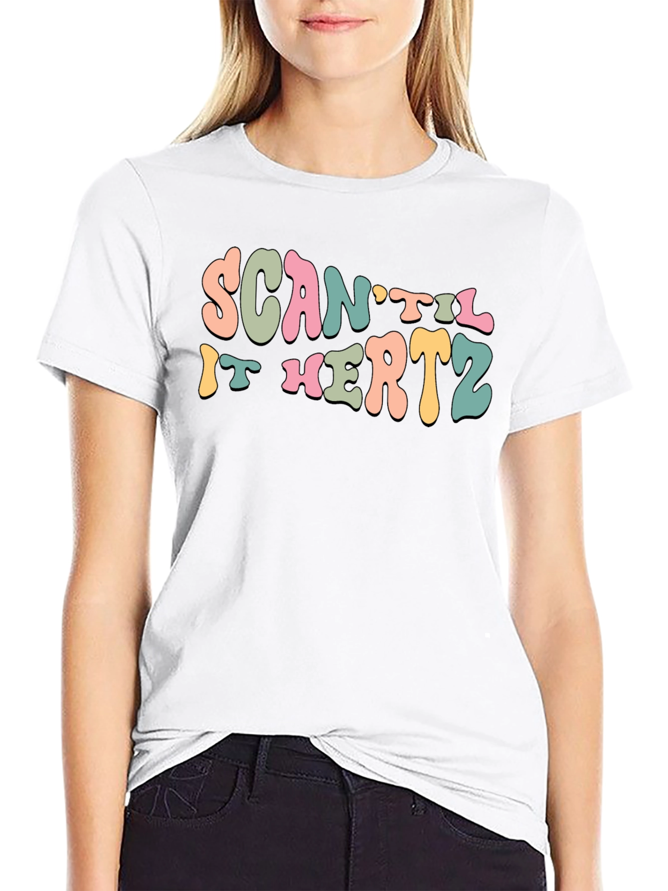 Scan Til It Hertz Retro T-Shirt