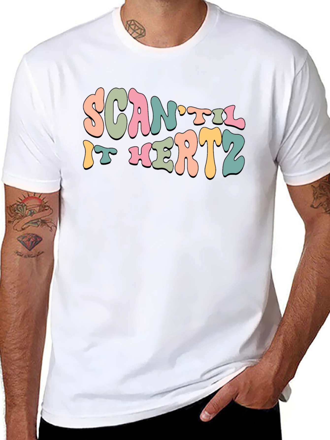 Scan Til It Hertz Retro T-Shirt