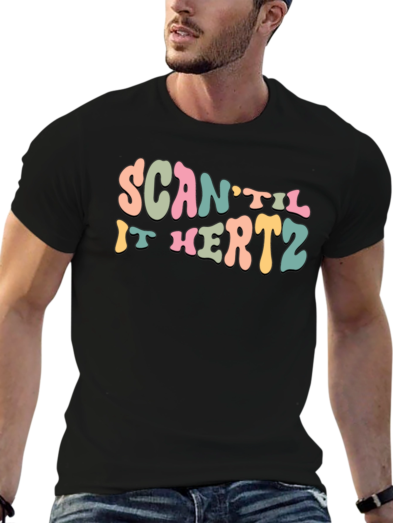 Scan Til It Hertz Retro T-Shirt
