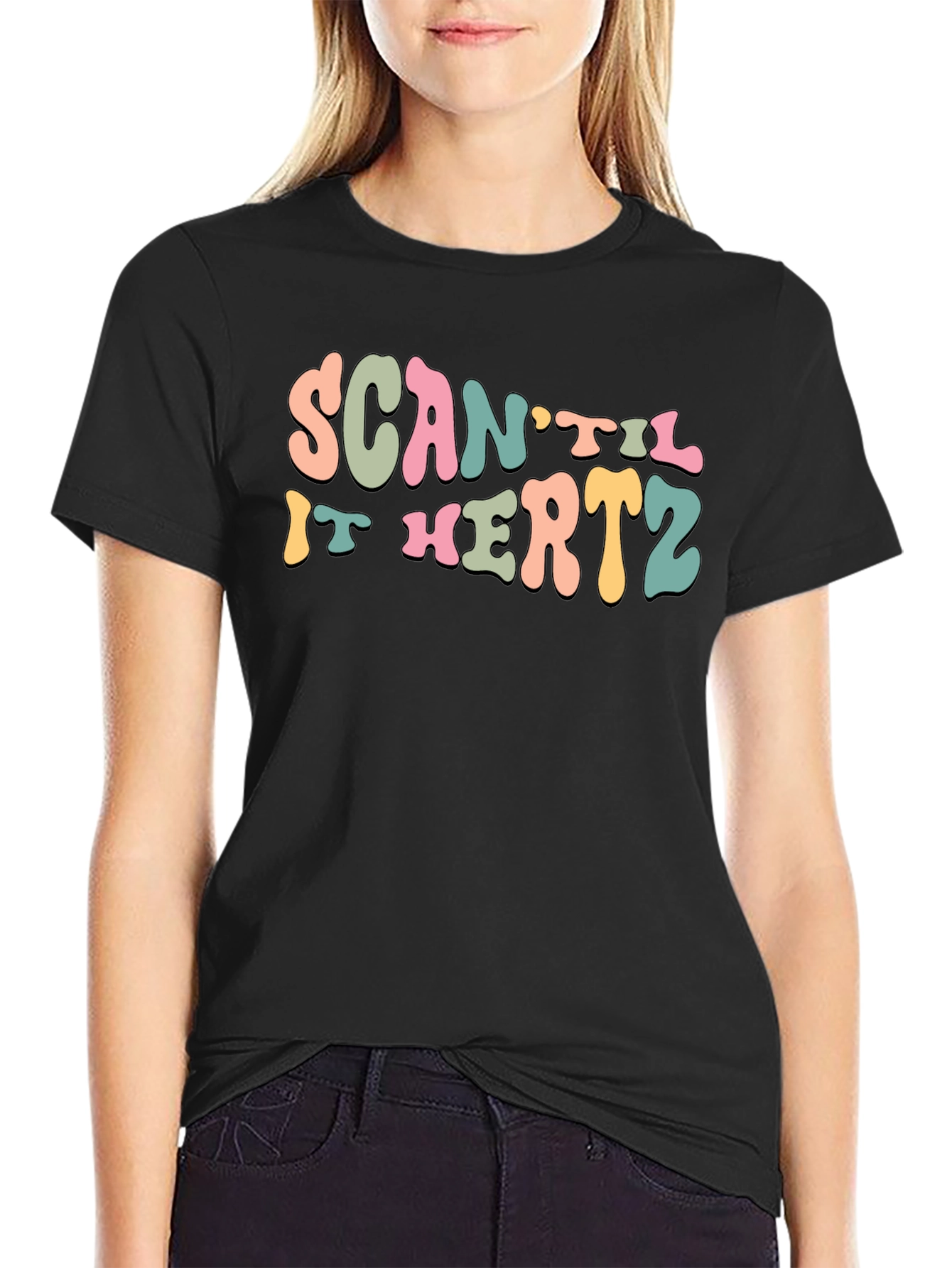 Scan Til It Hertz Retro T-Shirt