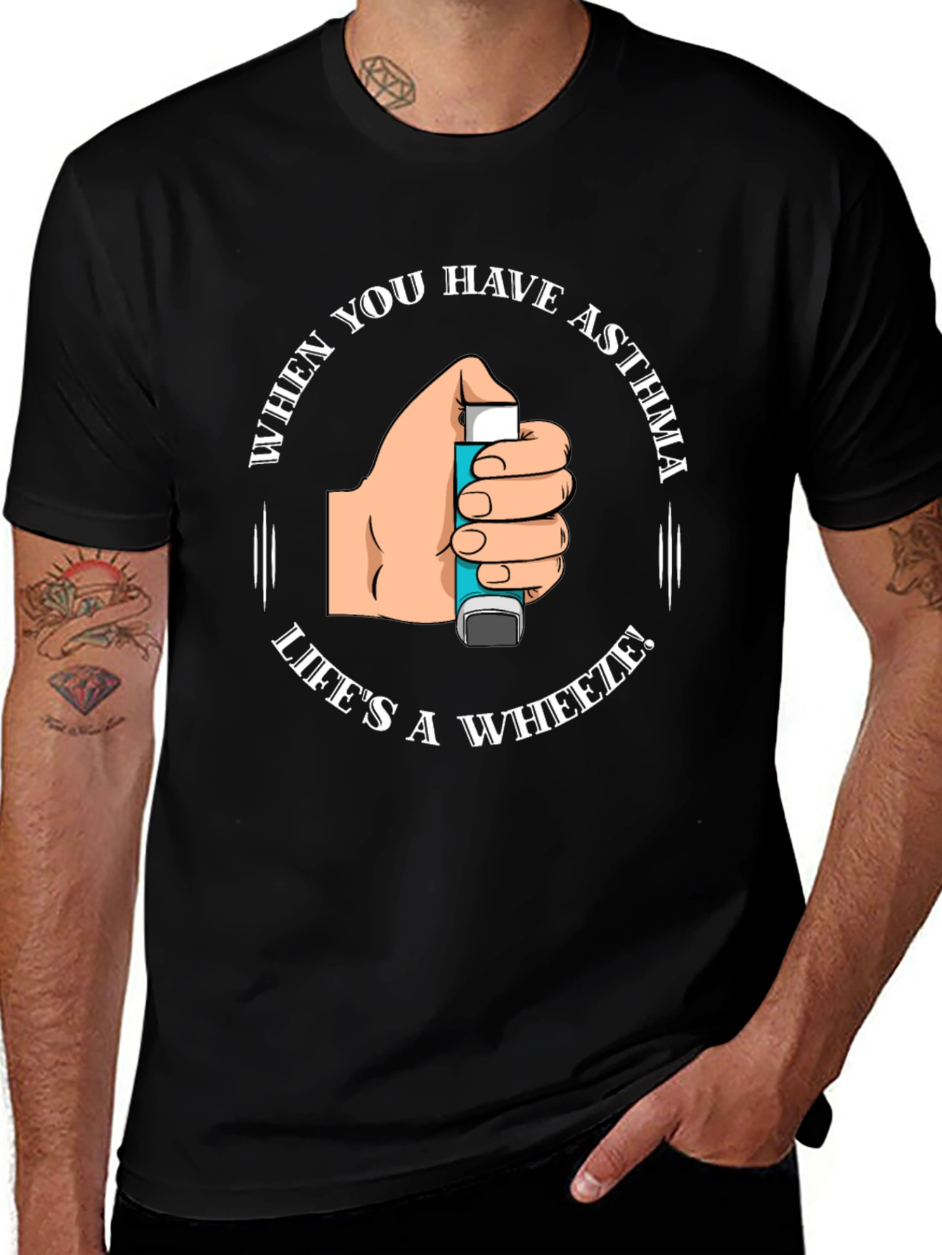 Asthma Awareness T-Shirt - Lifes a Wheeze