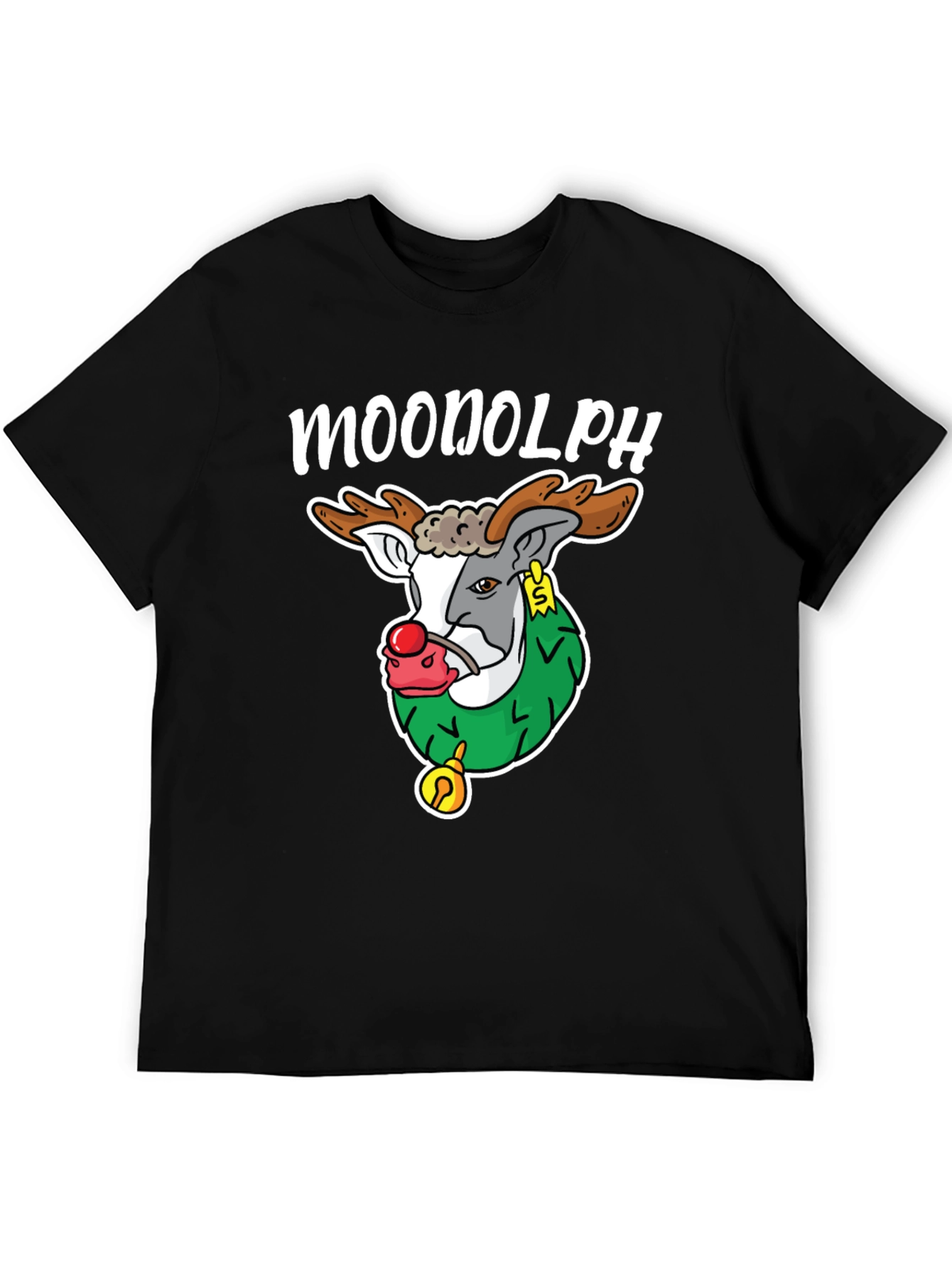 Moonolph Funny Reindeer T-Shirt - Holiday Graphic Tee