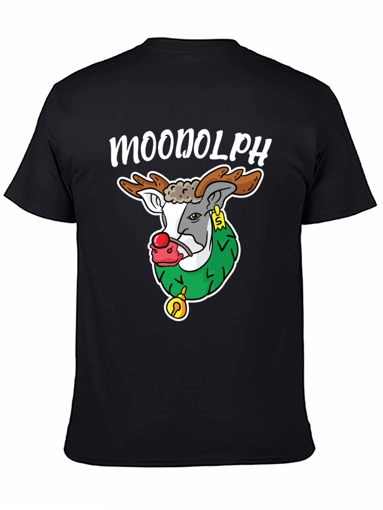 Moonolph Funny Reindeer T-Shirt - Holiday Graphic Tee