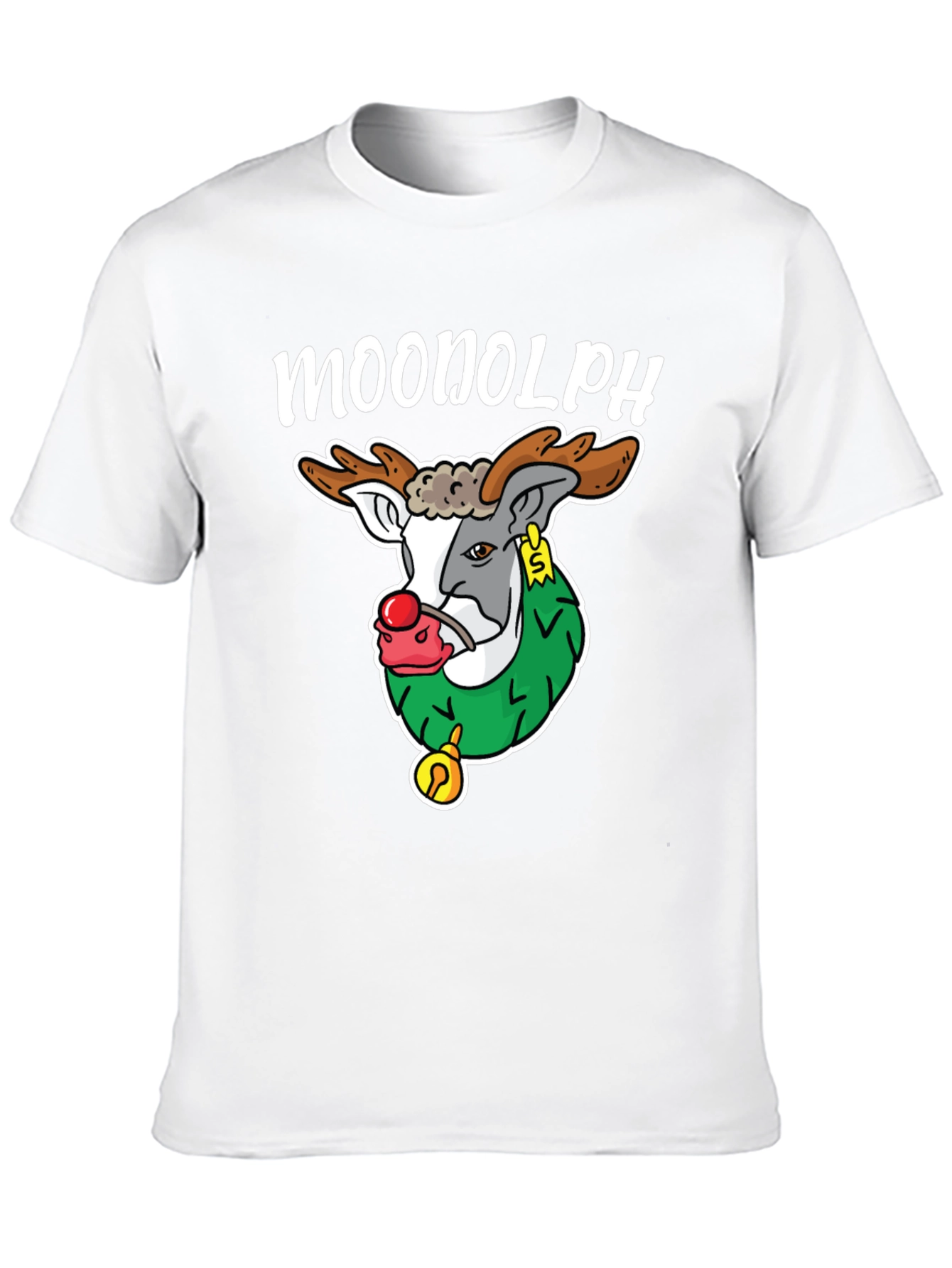Moonolph Funny Reindeer T-Shirt - Holiday Graphic Tee