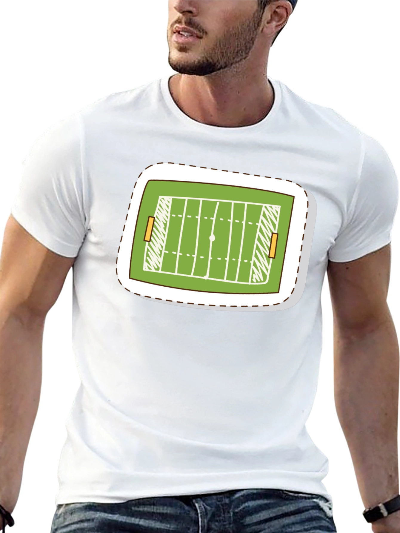Football Field T-Shirt - Touchdown Style!