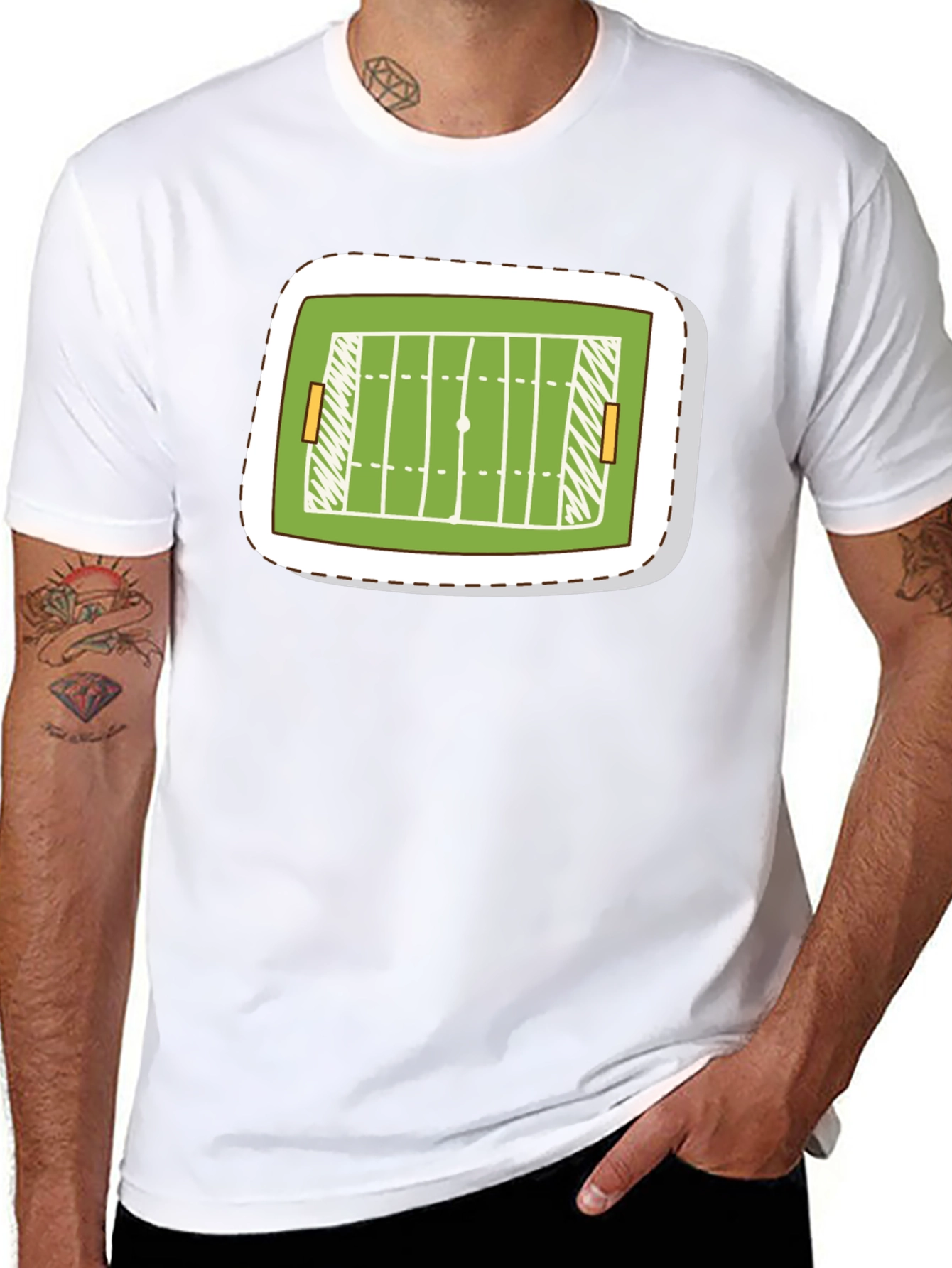 Football Field T-Shirt - Touchdown Style!