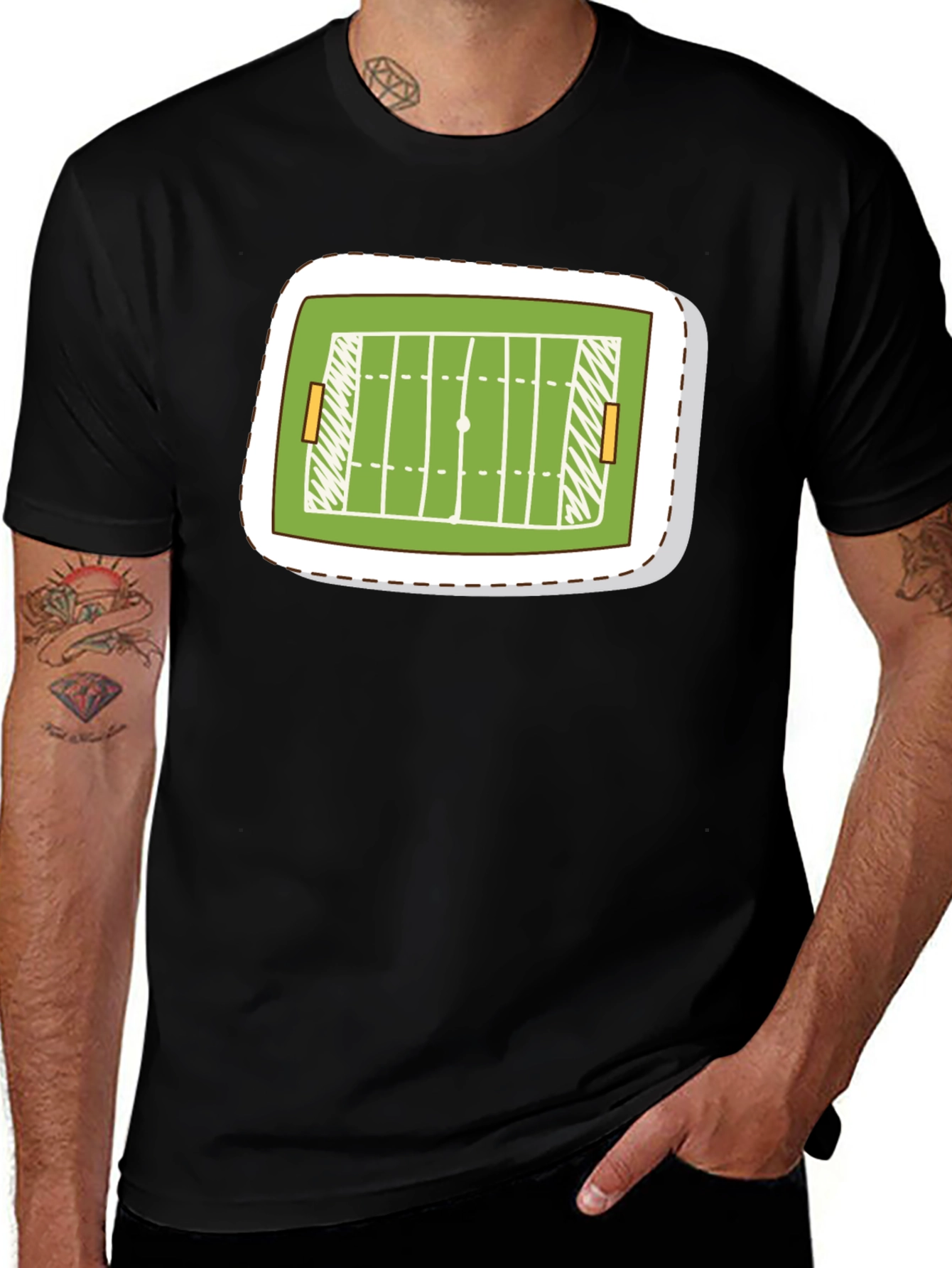 Football Field T-Shirt - Touchdown Style!