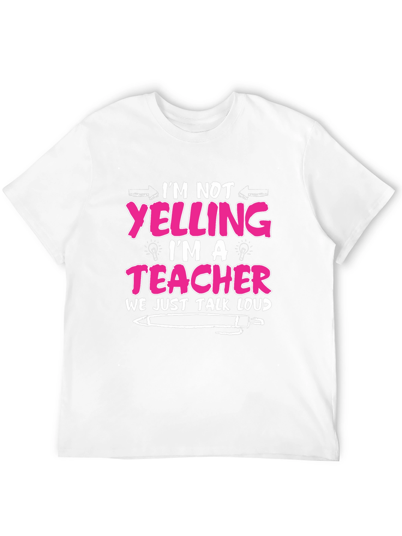Teacher Loud Talk Black Cotton T-Shirt