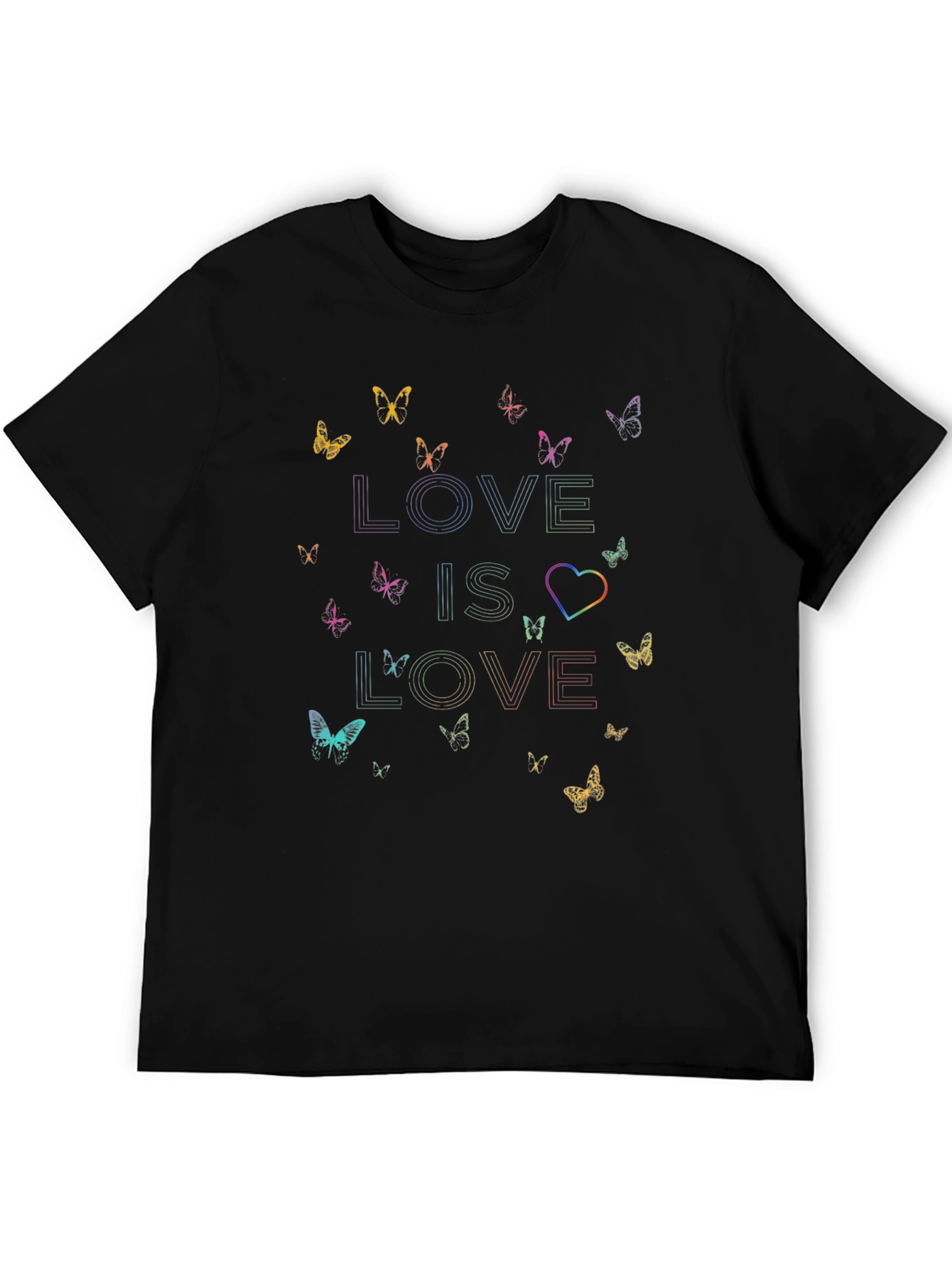 Love Is Love Rainbow Butterfly Tee