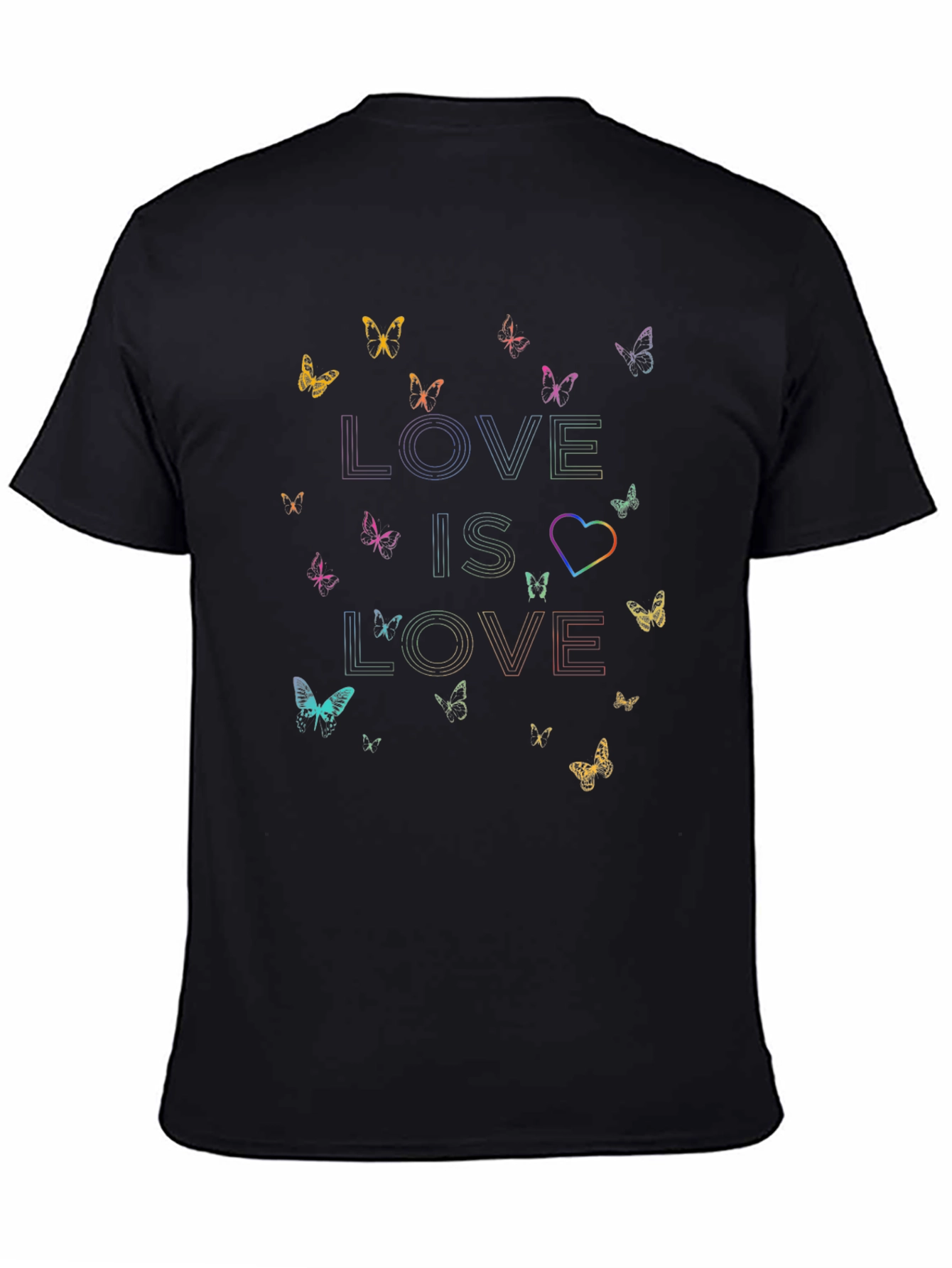 Love Is Love Rainbow Butterfly Tee