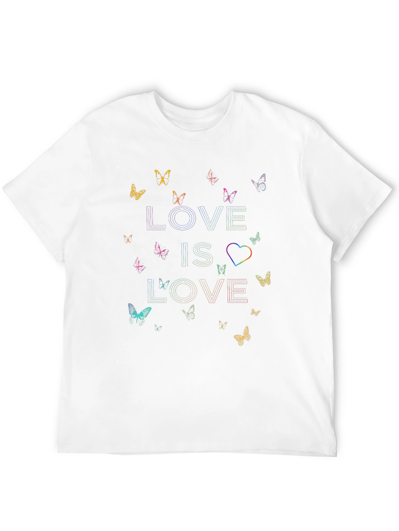 Love Is Love Rainbow Butterfly Tee