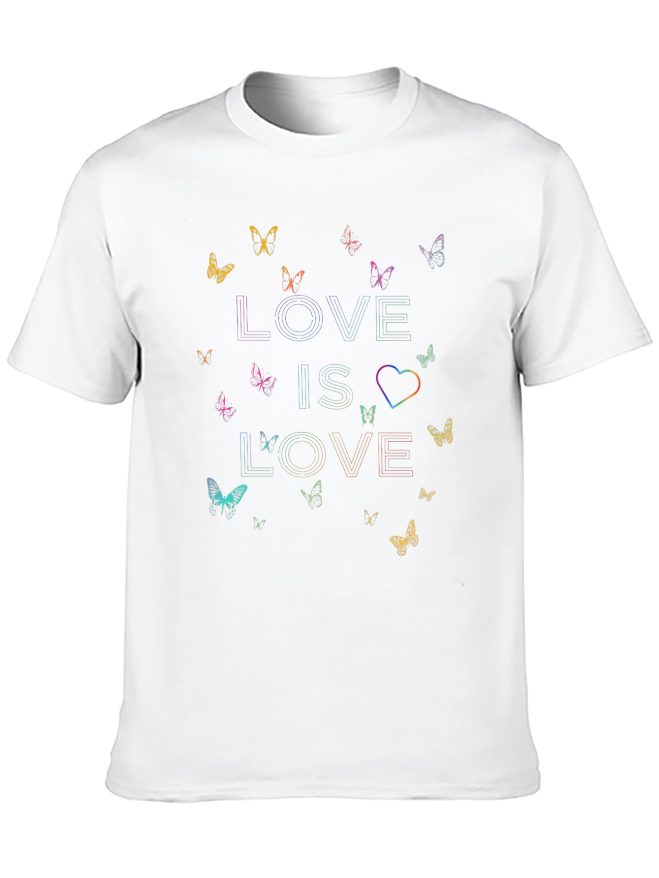 Love Is Love Rainbow Butterfly Tee