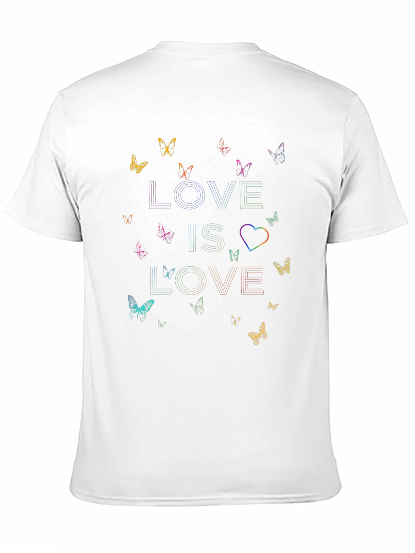Love Is Love Rainbow Butterfly Tee