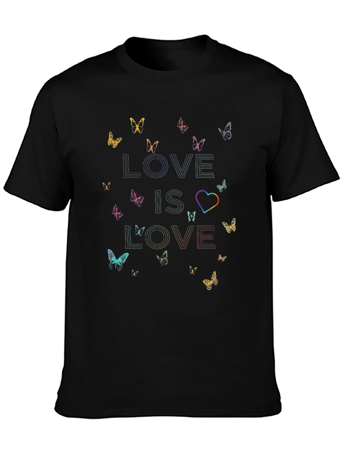 Love Is Love Rainbow Butterfly Tee