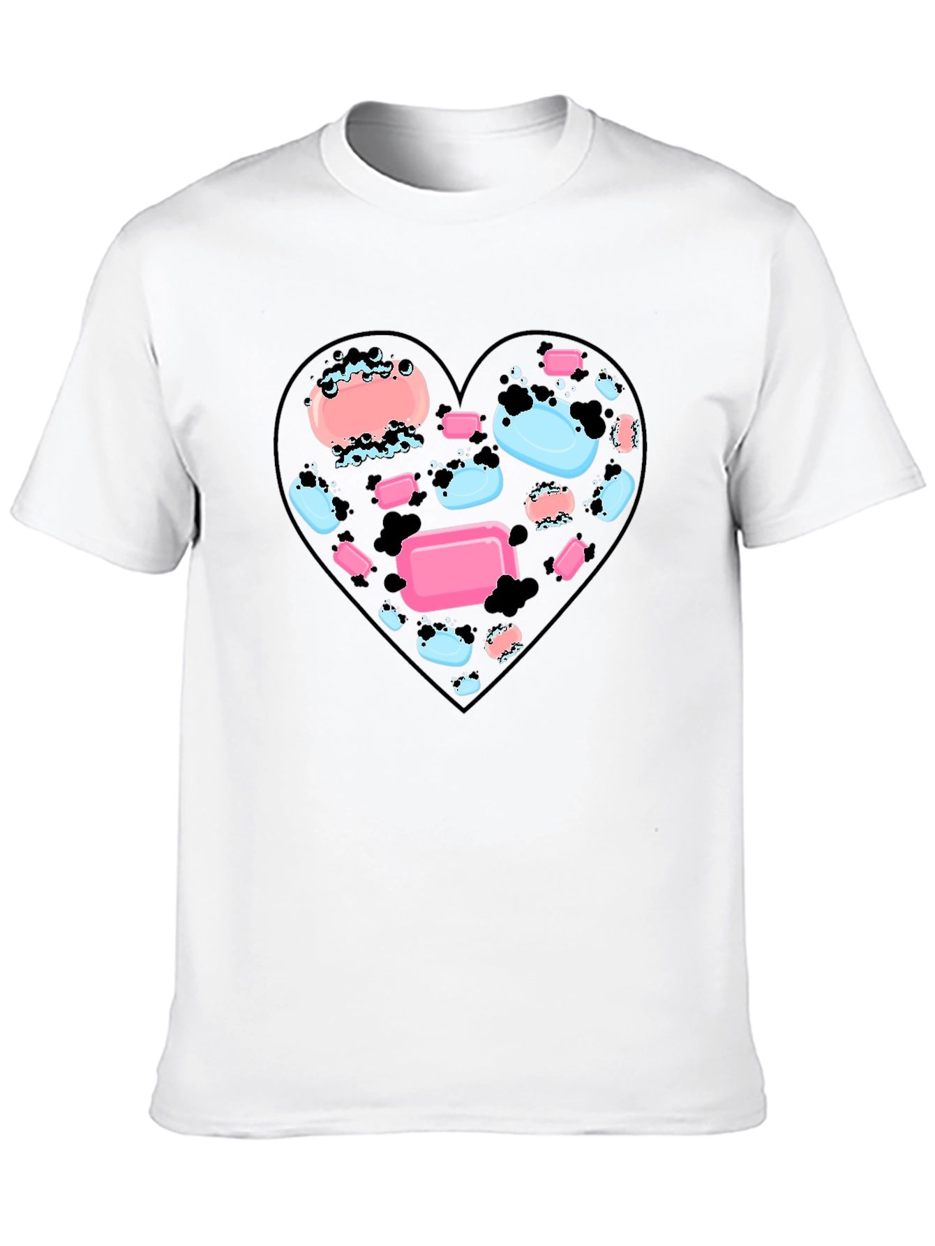Heart Soap T-Shirt - Black Graphic Tee