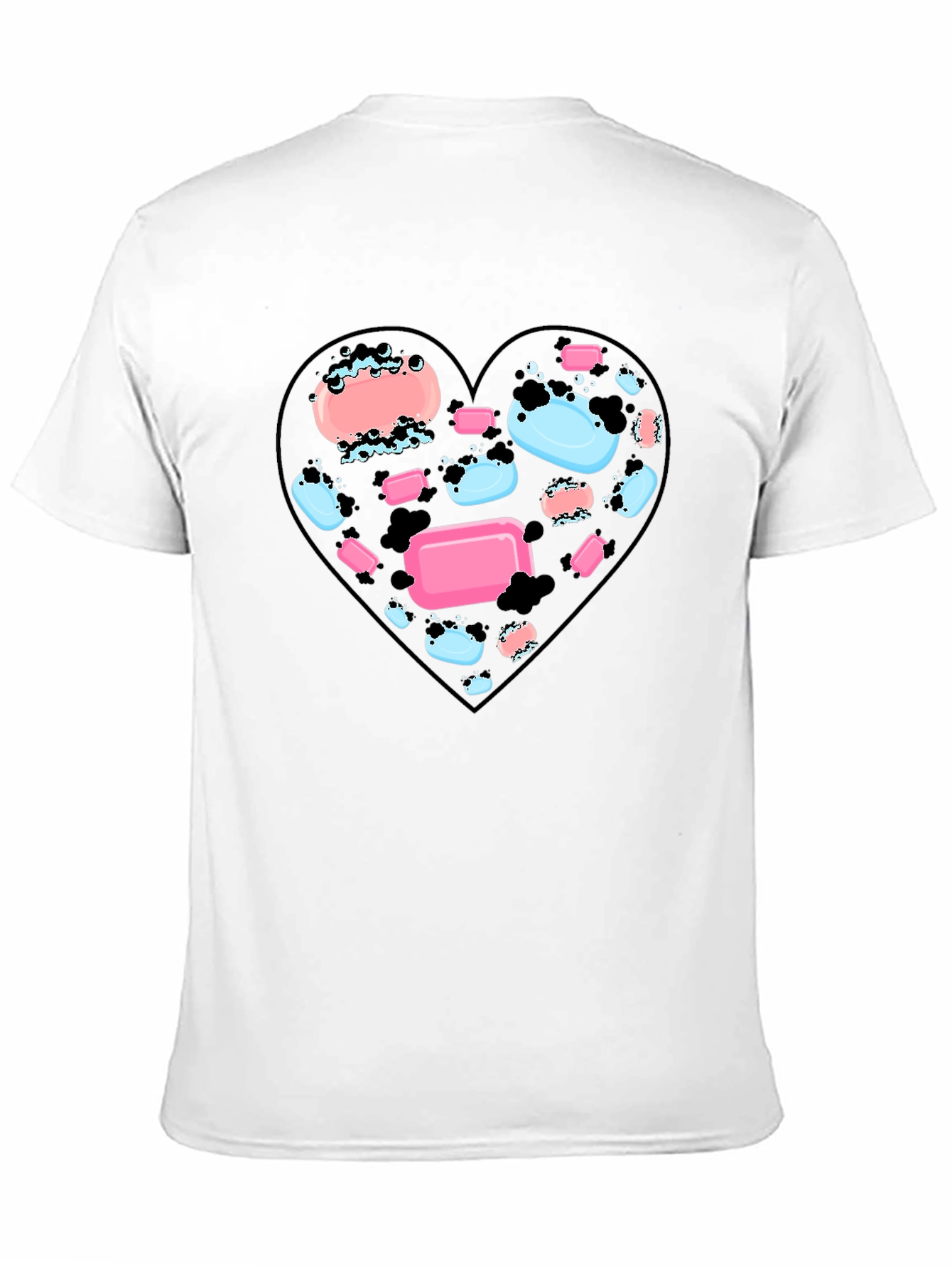 Heart Soap T-Shirt - Black Graphic Tee