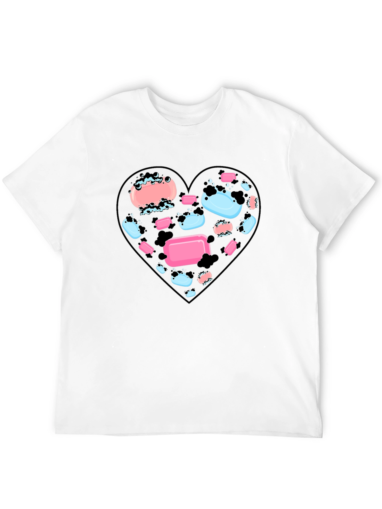 Heart Soap T-Shirt - Black Graphic Tee
